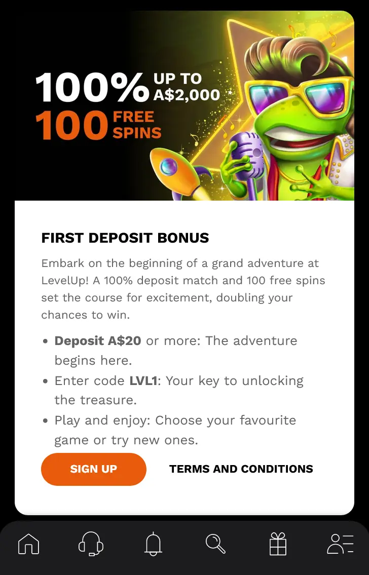 level up casino promotions